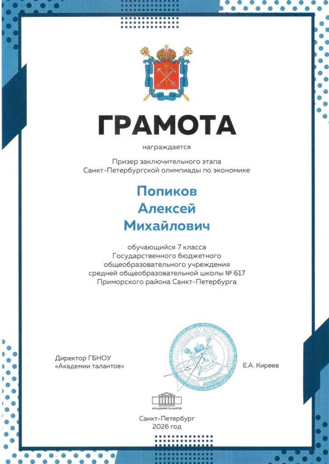 2025-2026 Попиков Алексей 7л1 ВСОШ экономика (Лучкина О.В.)
